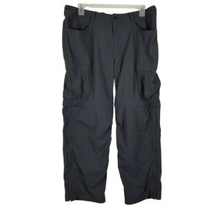 REI Co-op Mens 42x30 Convertible Hiking Cargo Pants Gray Zip Off Shorts Stretch